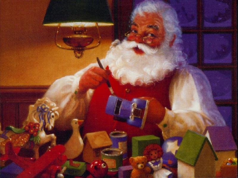 Santa in the workshop