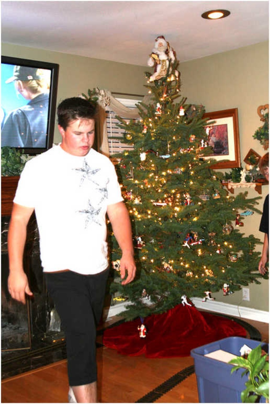 Mitch & Kids Decorate Their Tree