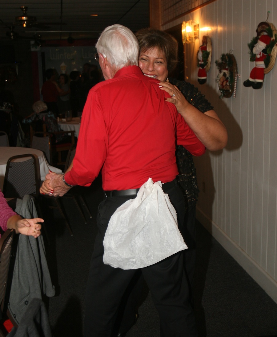 Dancing with friends at the Garden Grove Elks 12-22-2012