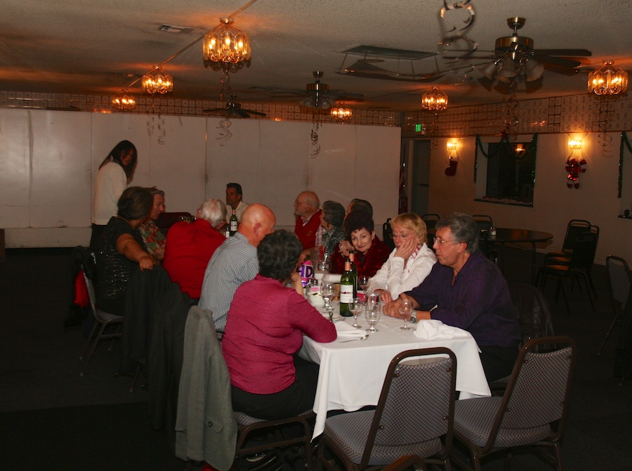 Dancing with friends at the Garden Grove Elks 12-22-2012