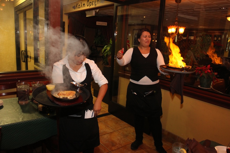 Dining at Preveza prior to walking through Naples