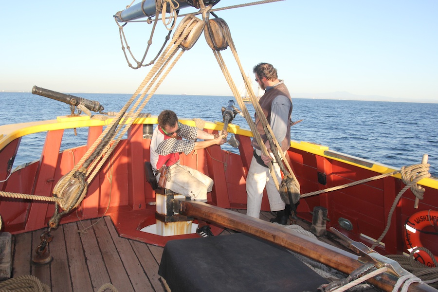 Sailing on San Pedro Bay December 2013