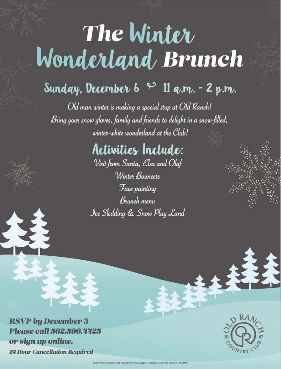 Winter Wonderland At Old Ranch Country Club  December 5th 2015