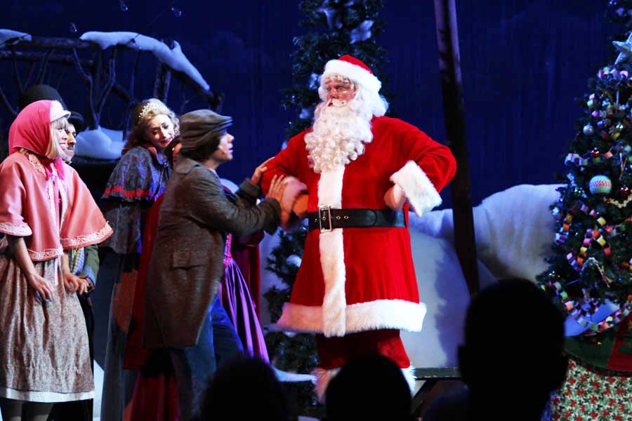 Santa gets help from the children at the 2015 Christmas Play