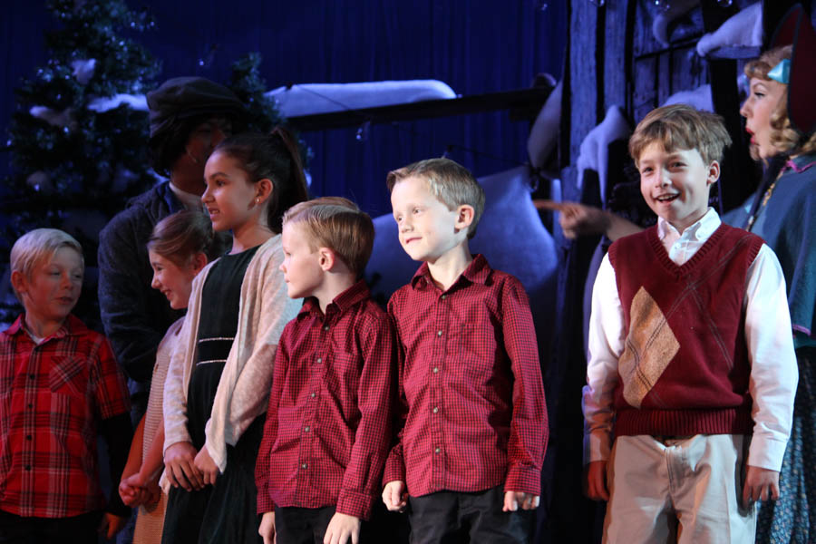 Santa gets help from the children at the 2015 Christmas Play