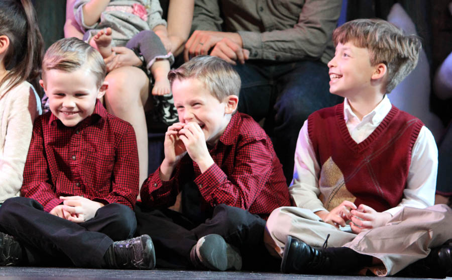 Santa gets help from the children at the 2015 Christmas Play