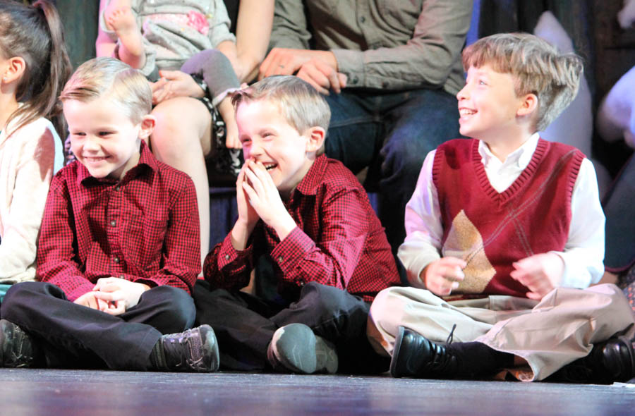 Santa gets help from the children at the 2015 Christmas Play