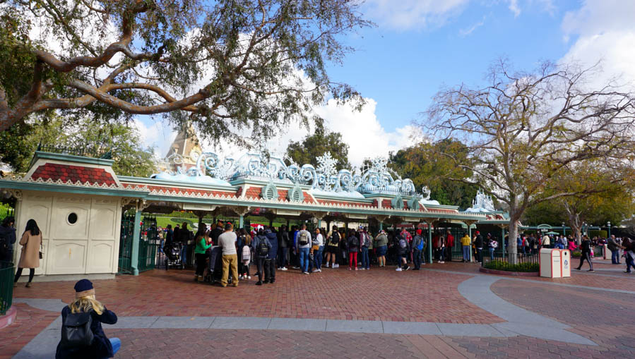 Waiting for the Christmas Walking Tour to begin at Disneyland 12/24/2019