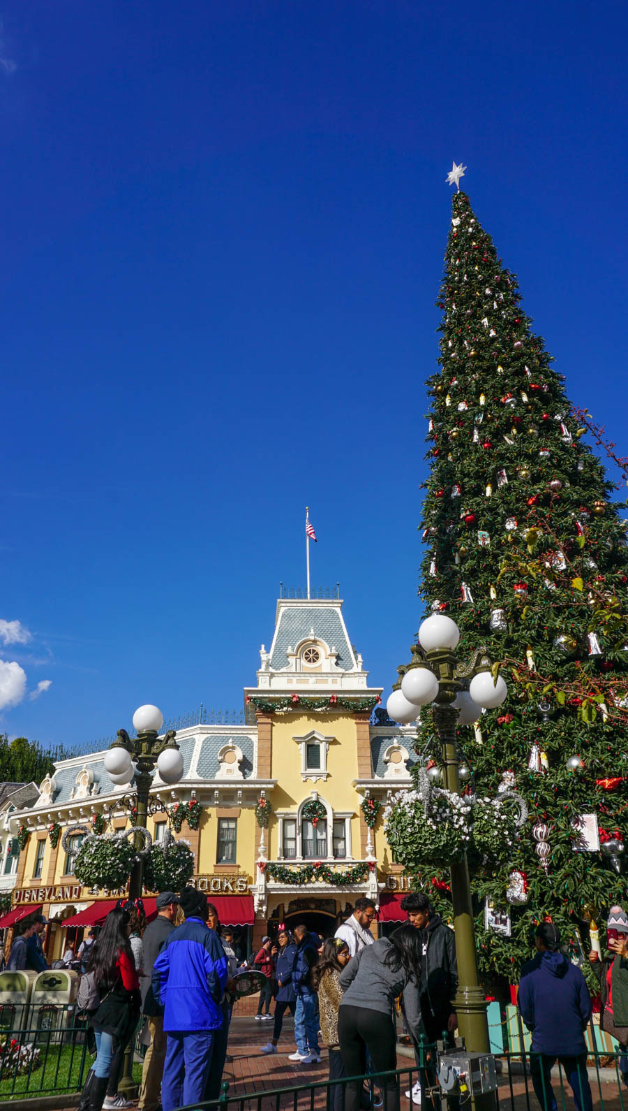 Waiting for the Christmas Walking Tour to begin at Disneyland 12/24/2019