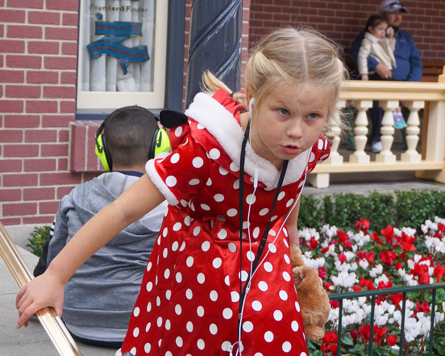 Waiting for the Christmas Walking Tour to begin at Disneyland 12/24/2019