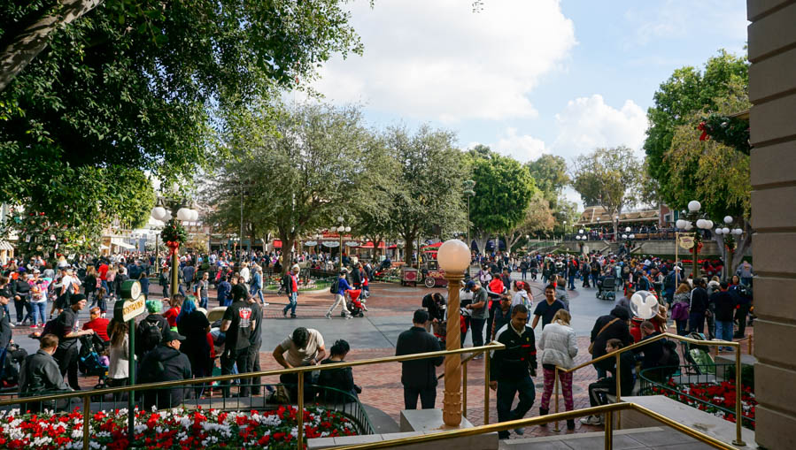 Waiting for the Christmas Walking Tour to begin at Disneyland 12/24/2019