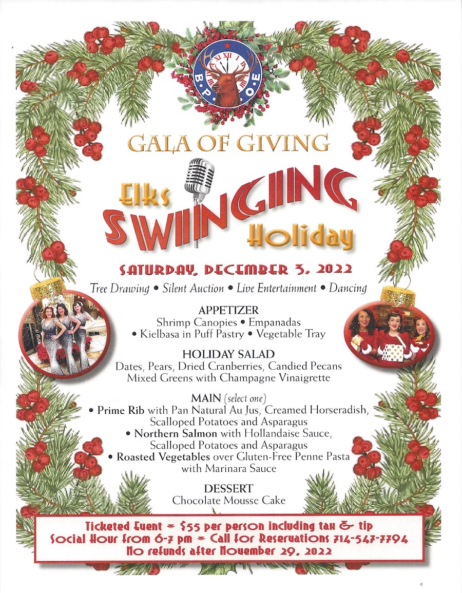 Elks Christmas Swing Dance 12/3/2022