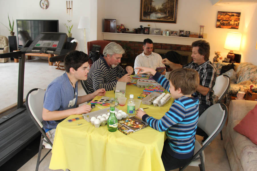 Easter egg coloring March 31st 2018 with family and friends