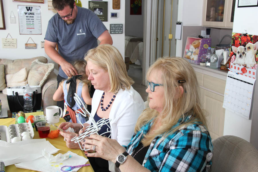 Easter egg coloring March 31st 2018 with family and friends