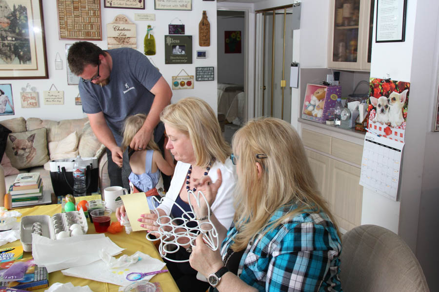 Easter egg coloring March 31st 2018 with family and friends