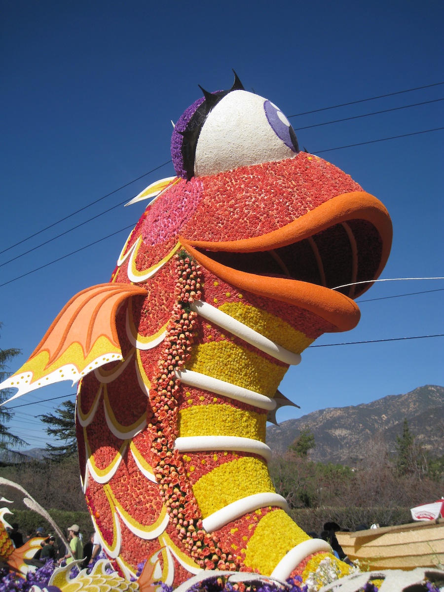 2014 Rose Parade floats and Dining at Cafe Santorini in Downtown Pasadena