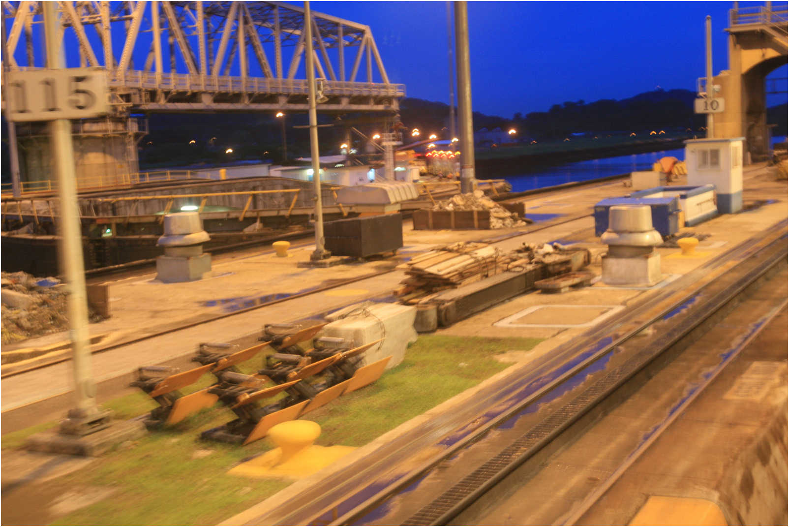 Leaving Lake Gatun And Passing Thru The Locks