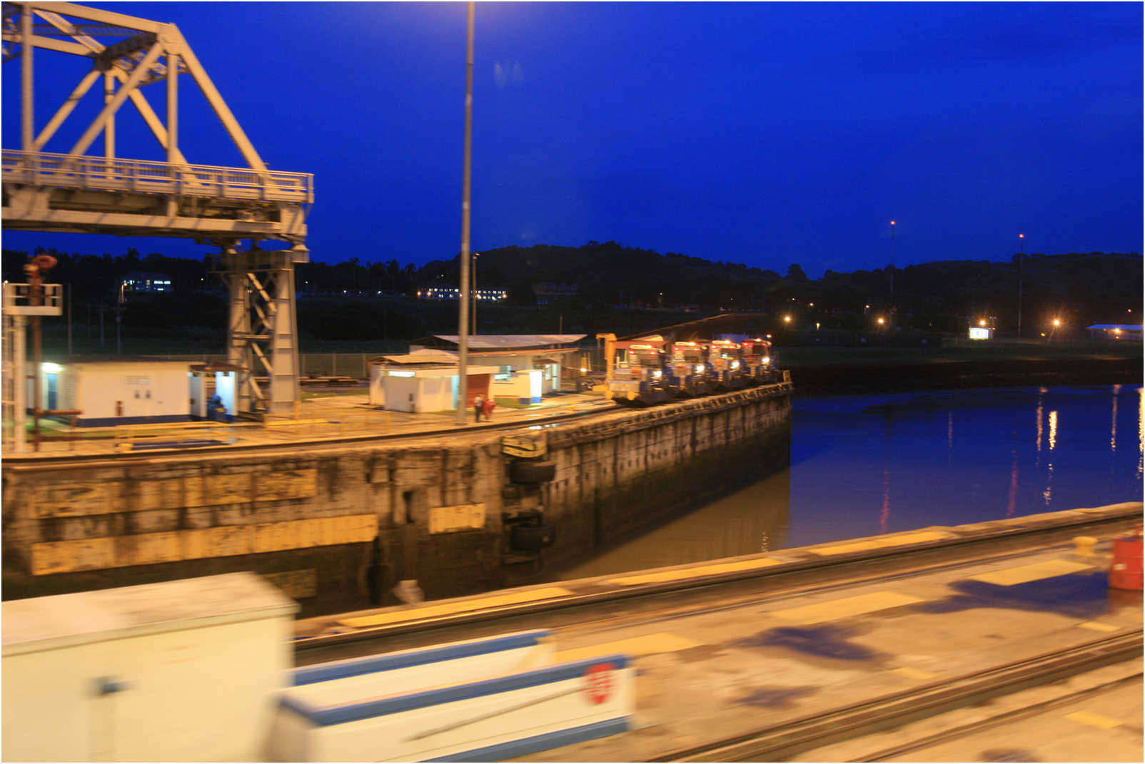 Leaving Lake Gatun And Passing Thru The Locks