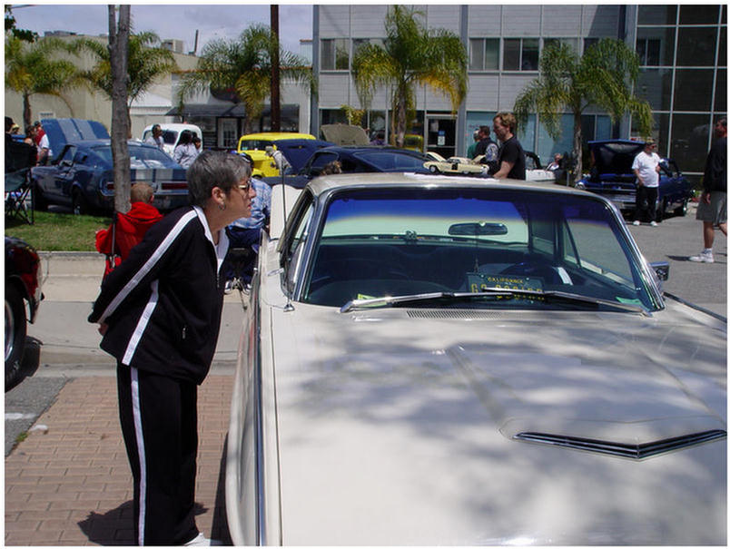 Sue inspect the car