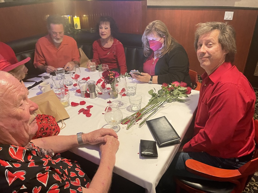 Celebrating Valentine's Day at Patty's Place in Seal Beach