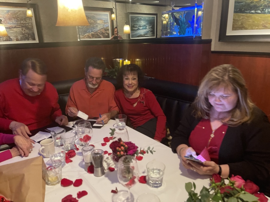 Celebrating Valentine's Day at Patty's Place in Seal Beach