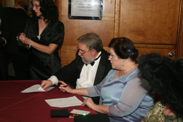 Anteroom antics during the Art Deco Ball 2010