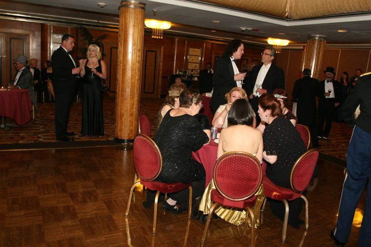 Anteroom antics during the Art Deco Ball 2010