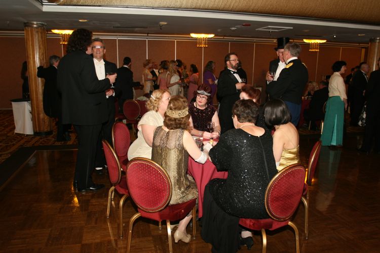 Anteroom antics during the Art Deco Ball 2010