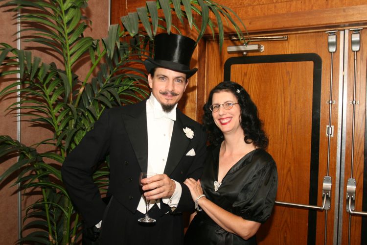 Anteroom antics during the Art Deco Ball 2010