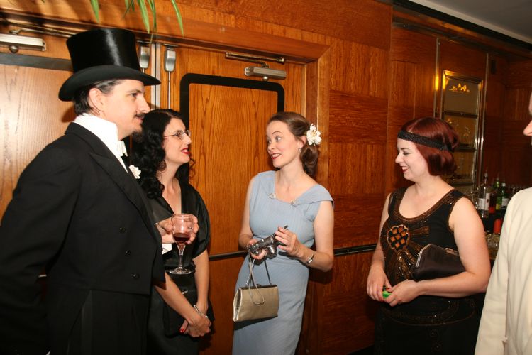 Anteroom antics during the Art Deco Ball 2010