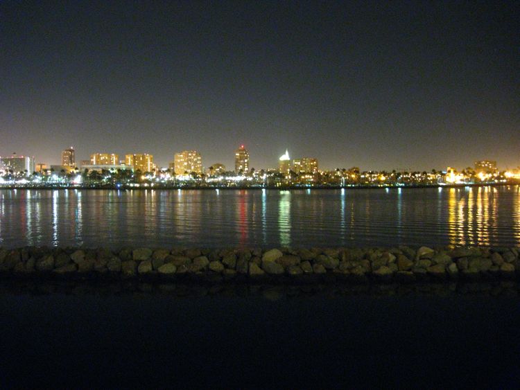 Long Beach at night