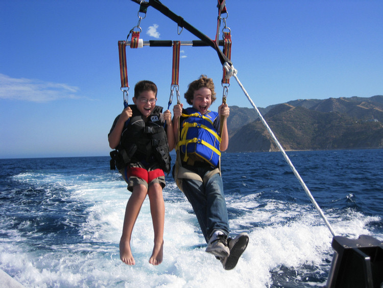 Parasailing at Catalina August 2009