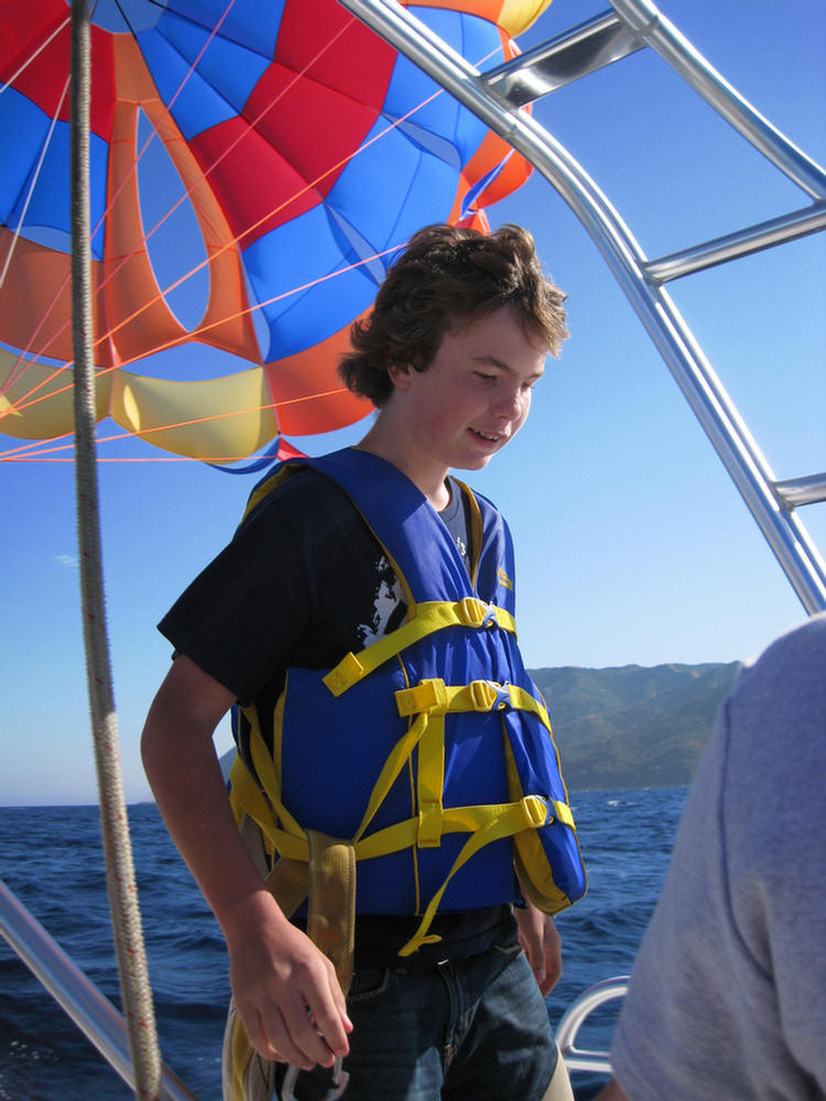 Parasailing at Catalina August 2009