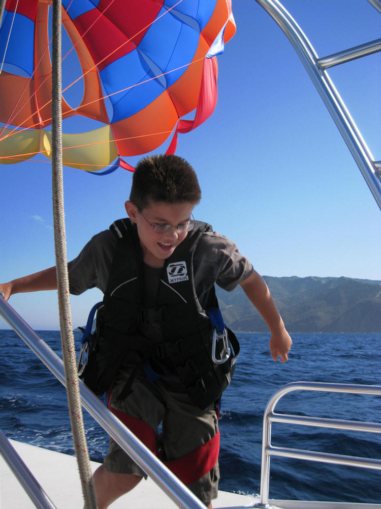 Parasailing at Catalina August 2009