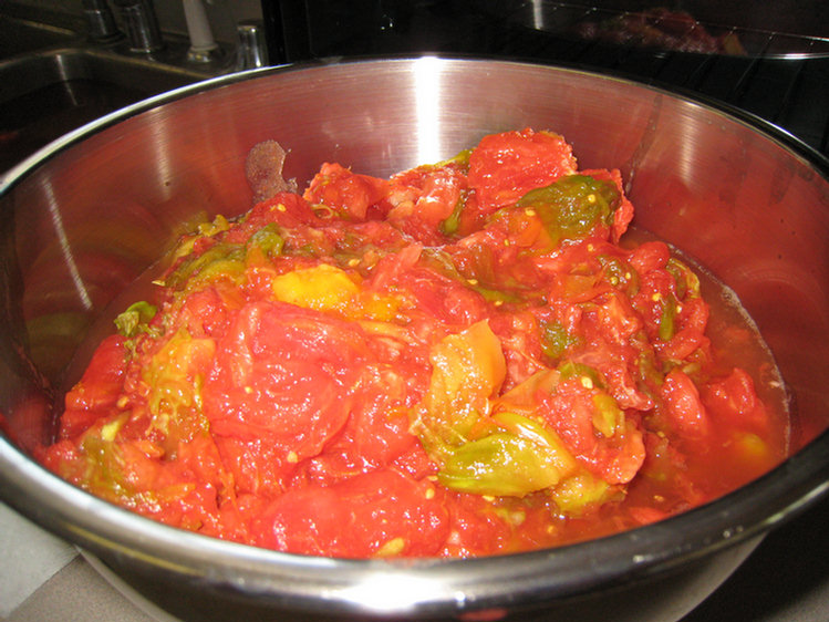 Making Tomato Sauce  July 2008