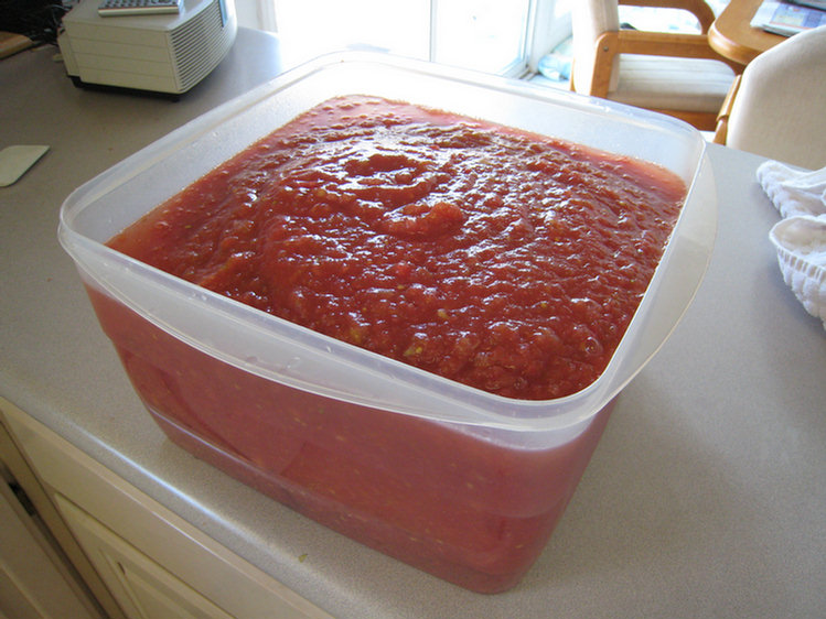 Making Tomato Sauce  July 2008