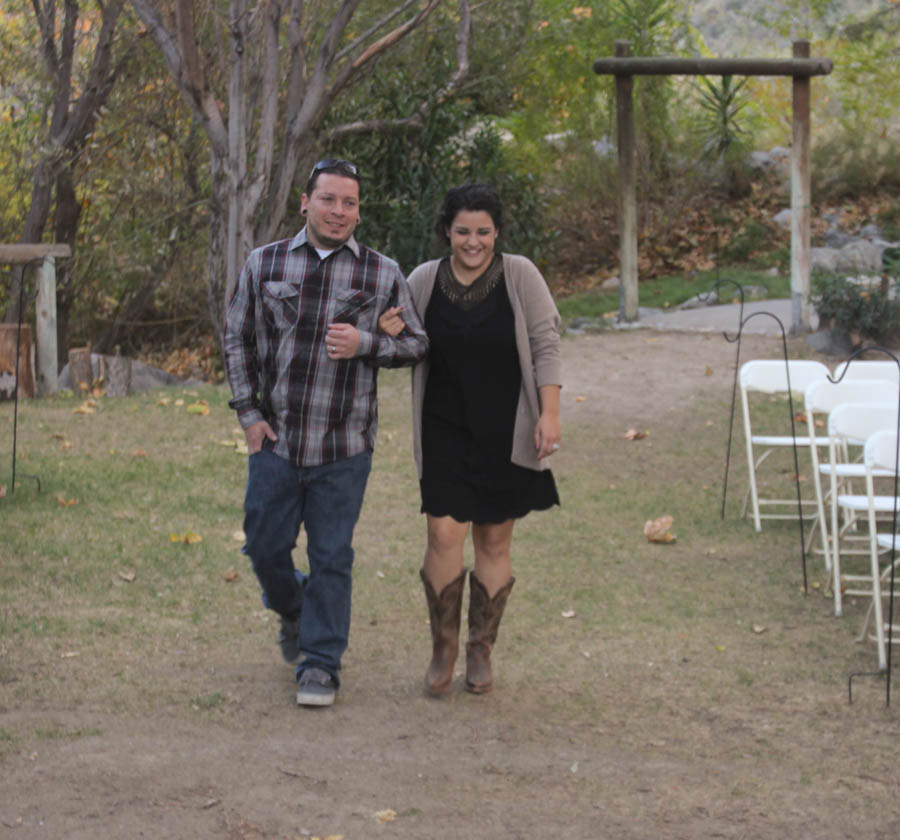 The wedding rehearsal gets underway