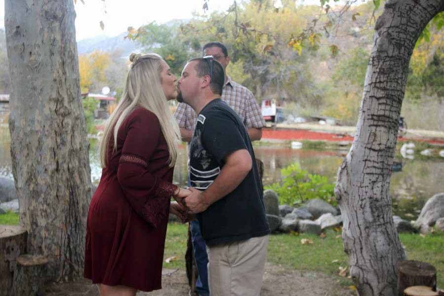 The wedding rehearsal gets underway