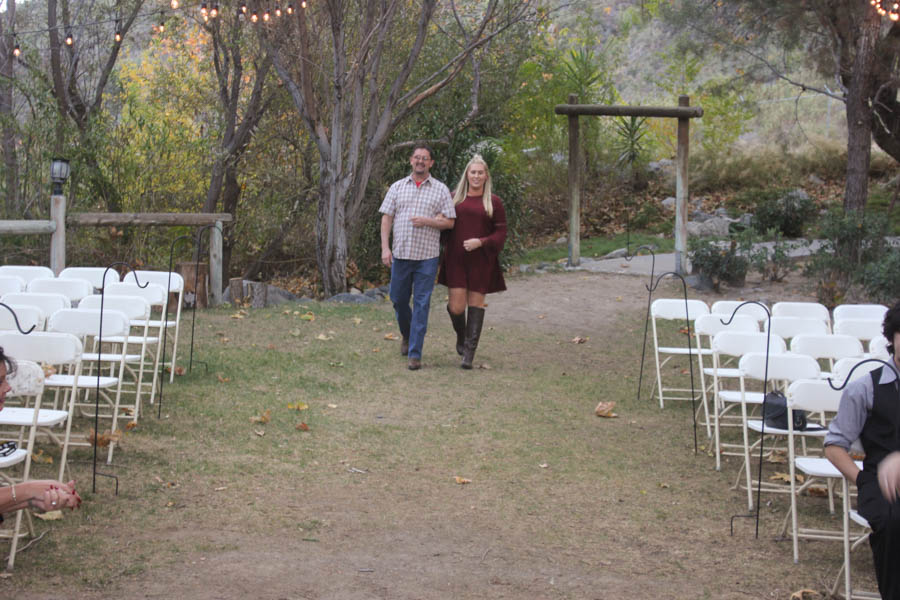 The wedding rehearsal gets underway