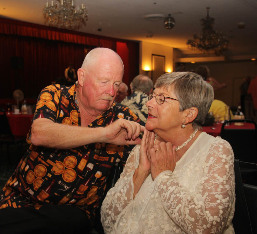 Celebrating Marianne's birthday at the Santa Ana Elks on Italian Night