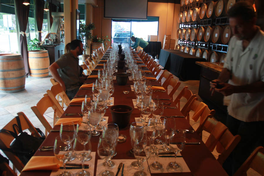 Blending wines at Laguna Canyon Winery April 18th 2015