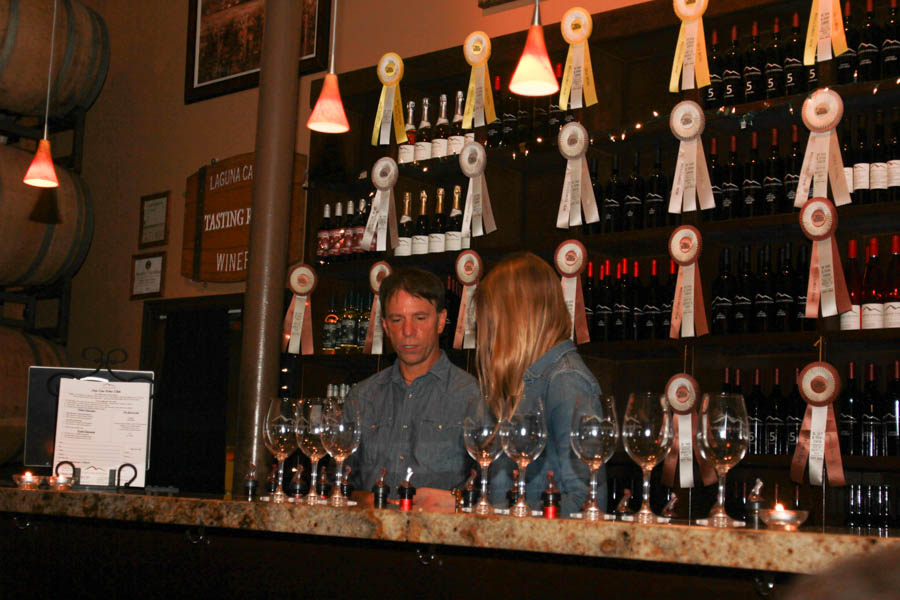 Blending wines at Laguna Canyon Winery April 18th 2015