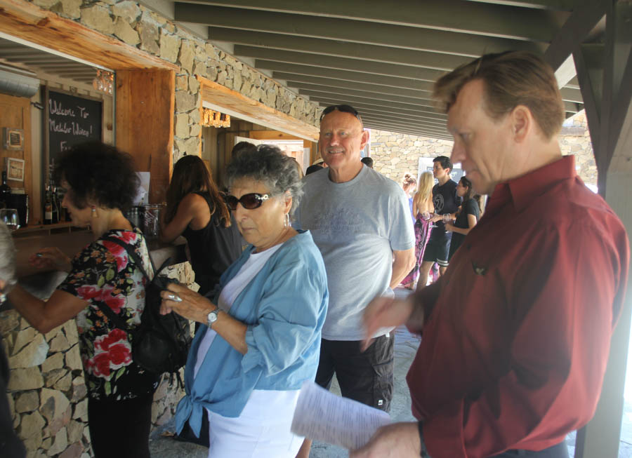 Wine tasting during our Greek adventure July 2015