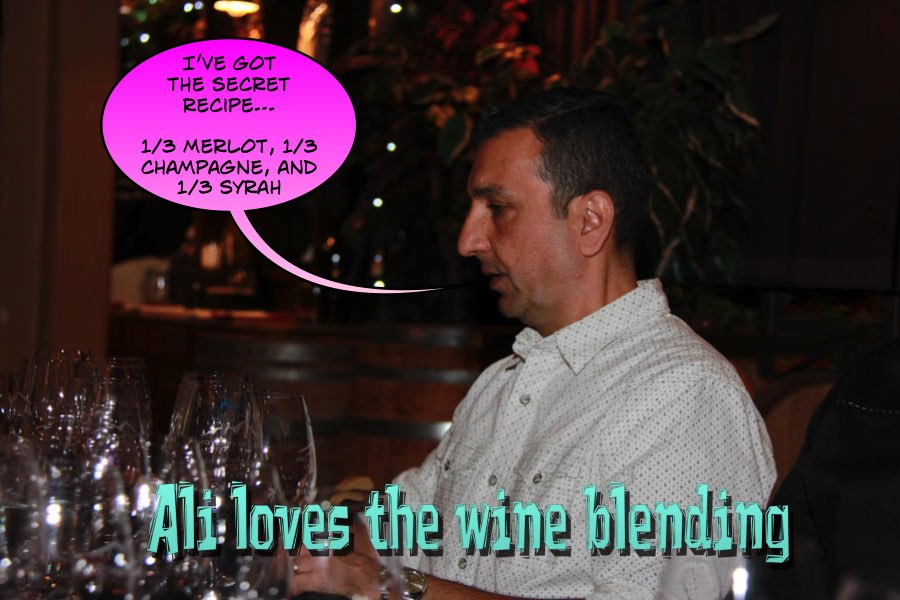 Wine blending at Laguna Canyon Winery