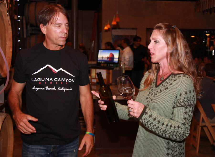 Wine blending at Laguna Canyon Winery