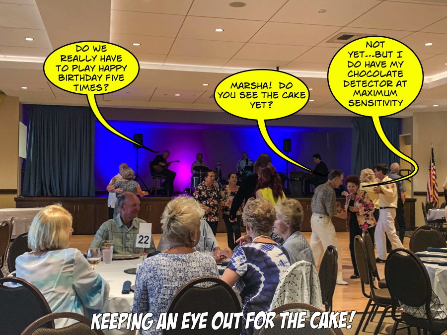 Celebrating birthdays at the Santa Ana Elks Lodge 7/28/2019