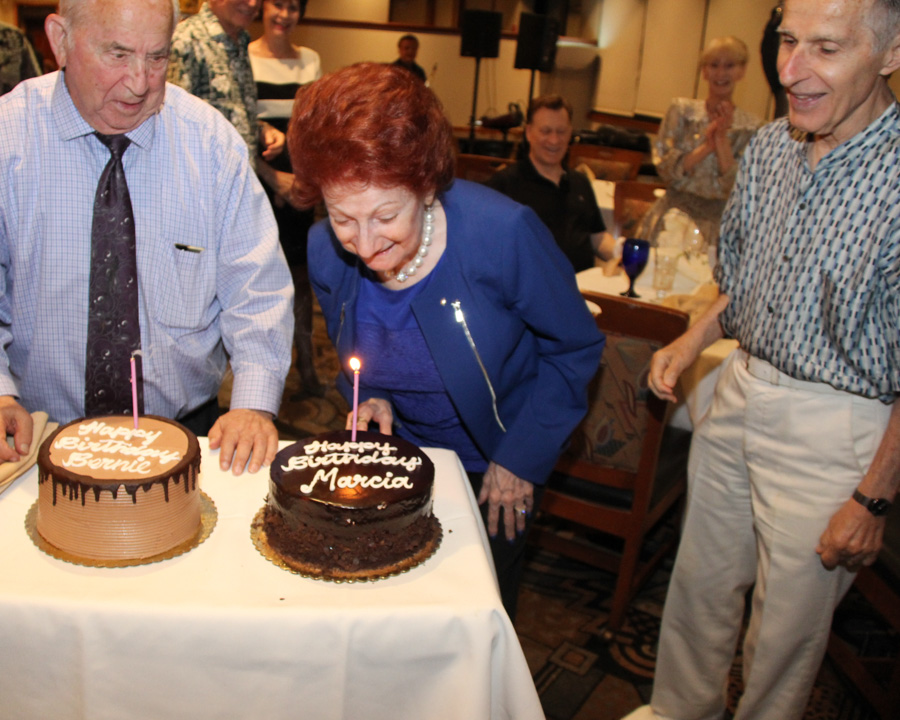 Bernie (98)and Marcia (84) celebrate thier birthdays at Old Ranch