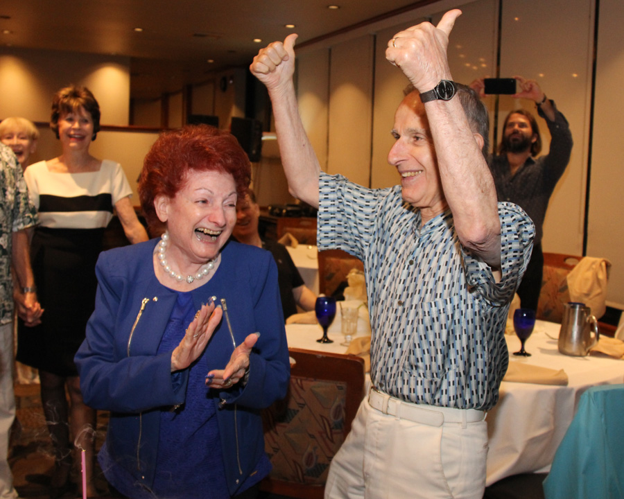 Bernie (98)and Marcia (84) celebrate thier birthdays at Old Ranch
