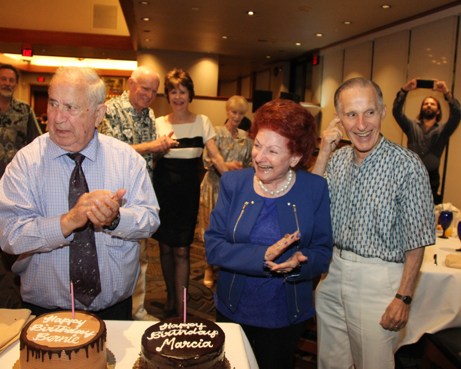 Bernie (98)and Marcia (84) celebrate thier birthdays at Old Ranch
