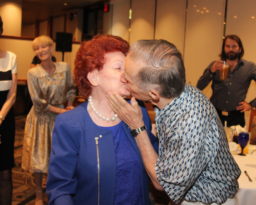 Bernie (98)and Marcia (84) celebrate thier birthdays at Old Ranch